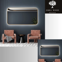 Lustro w ramie MDF SLIM z podświetleniem - GERDA LED
